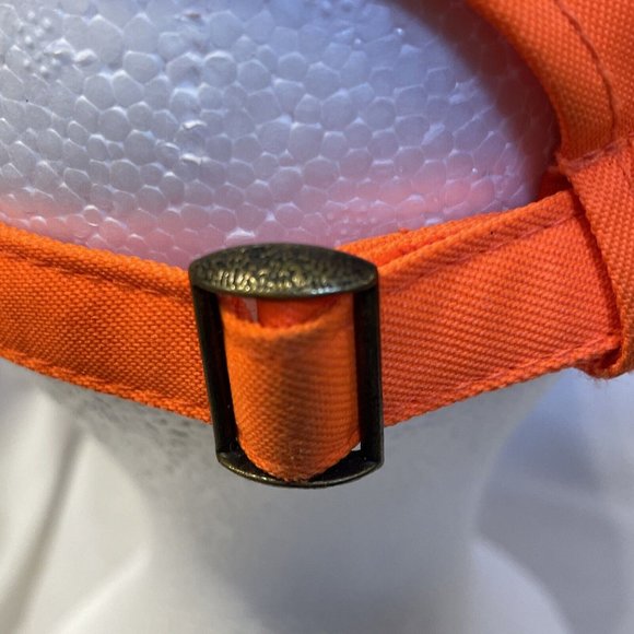 OC Solid Orange Strapback Hat Cap Outdoor Sports Safety Adjustable Stained - Picture 7 of 15